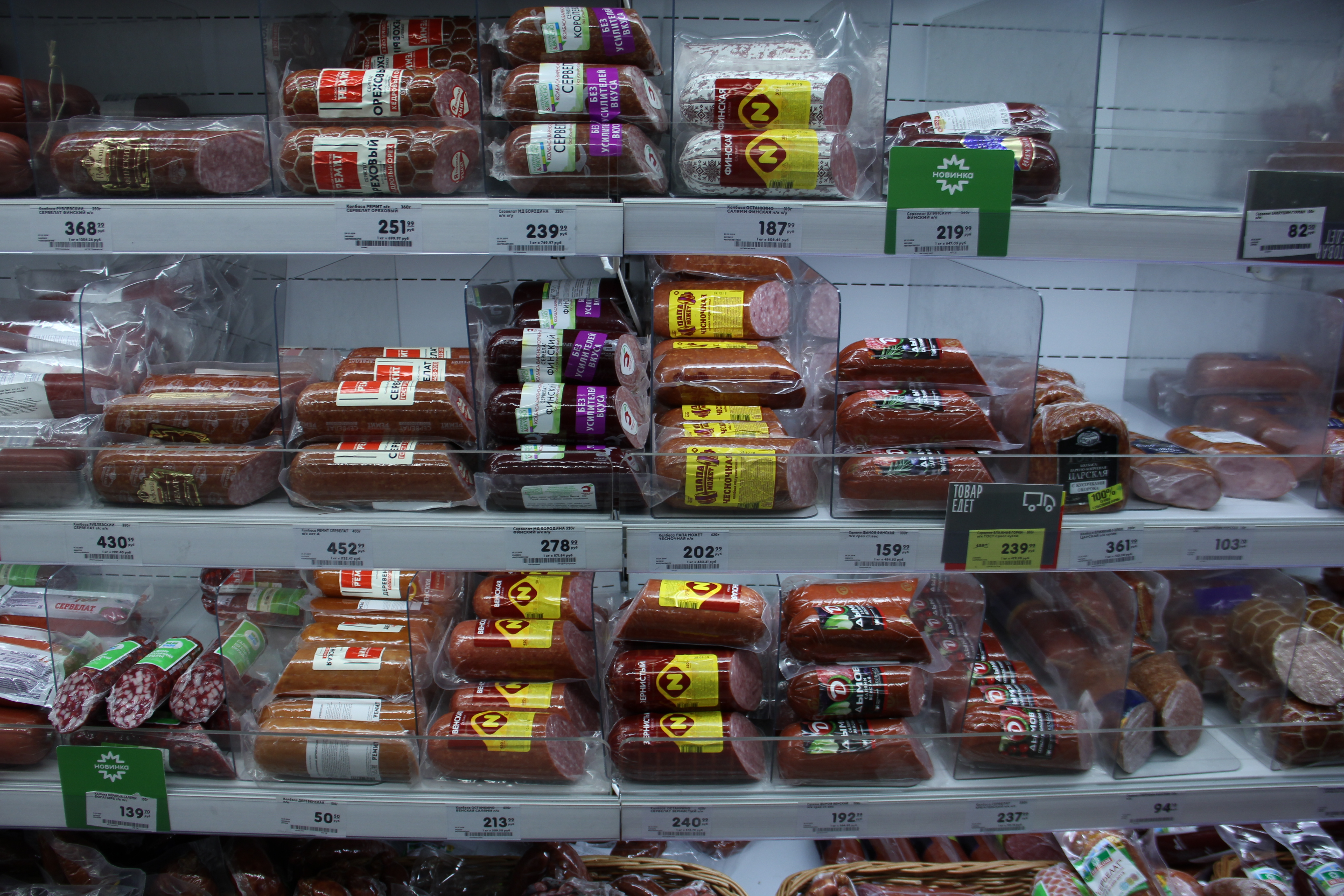 Ціни на продукти харчування в Росії